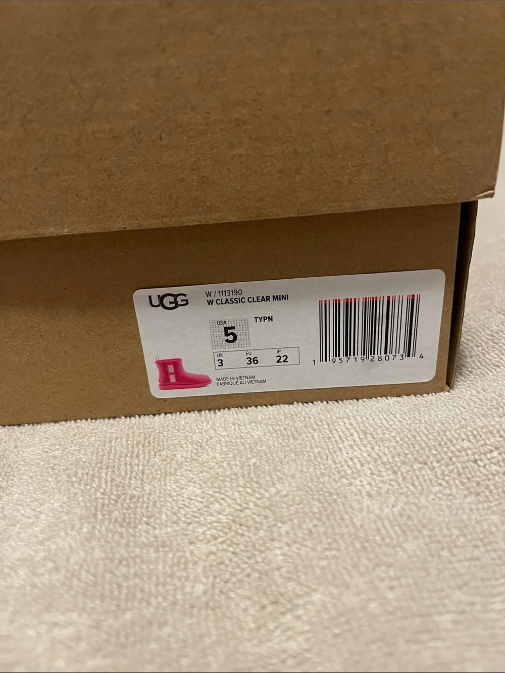 UGG Boots-  Women Pink Clear Mini